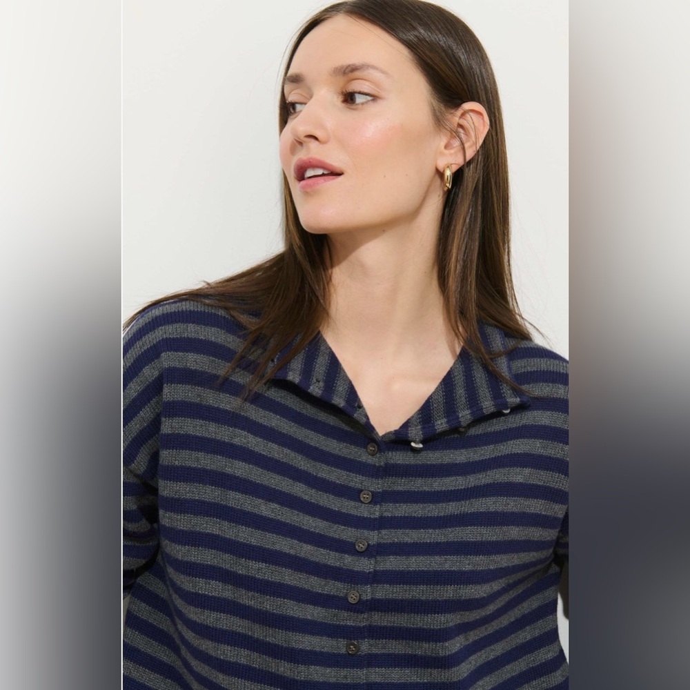 Alex Mill Taylor Stripe Cotton and Cashmere Cardigan